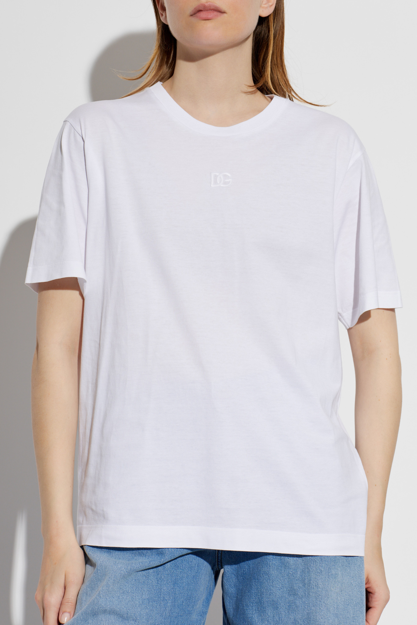 Dolce & Gabbana T-shirt with embroidered logo | Women's | Vitkac